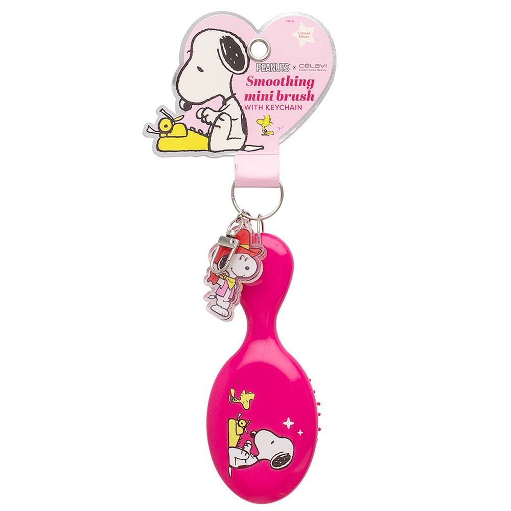 CELAVI X PEANUTS SMOOTHING MINI BRUSH W KEYCHAIN