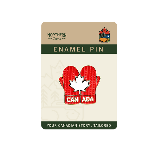 Canadian Red Mittens Enamel Pin - Maple Leaf Winter Souvenir Gift Lapel Pins