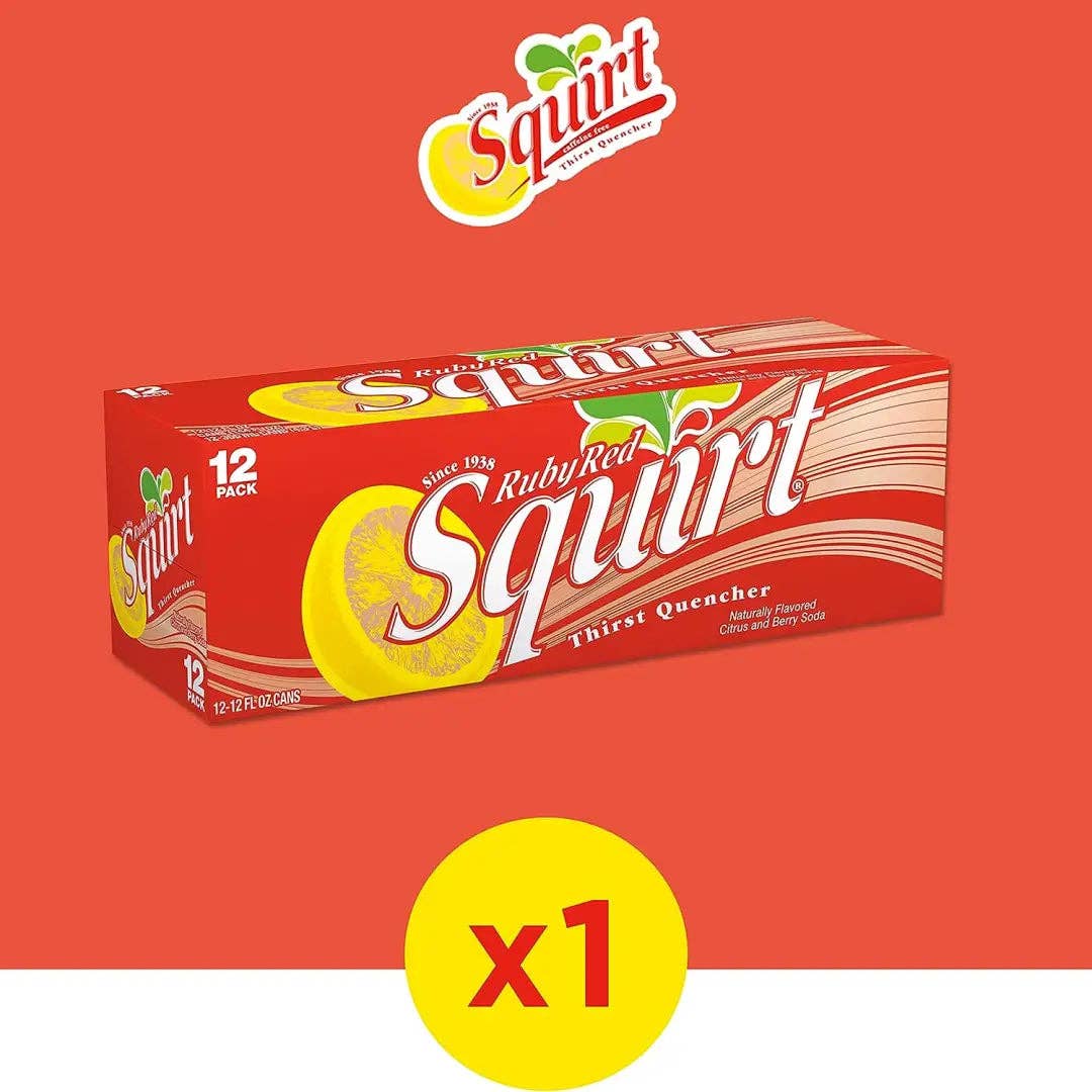 Squirt Ruby Red Grapefruit Soda, 12 fl oz