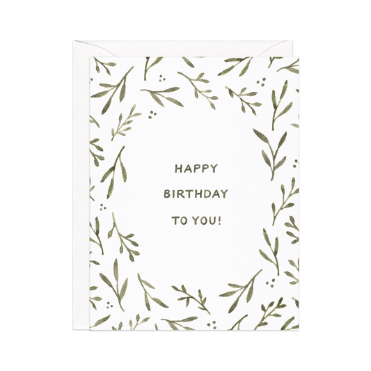Greenery Birthday - Garden Inspired Greeting Card