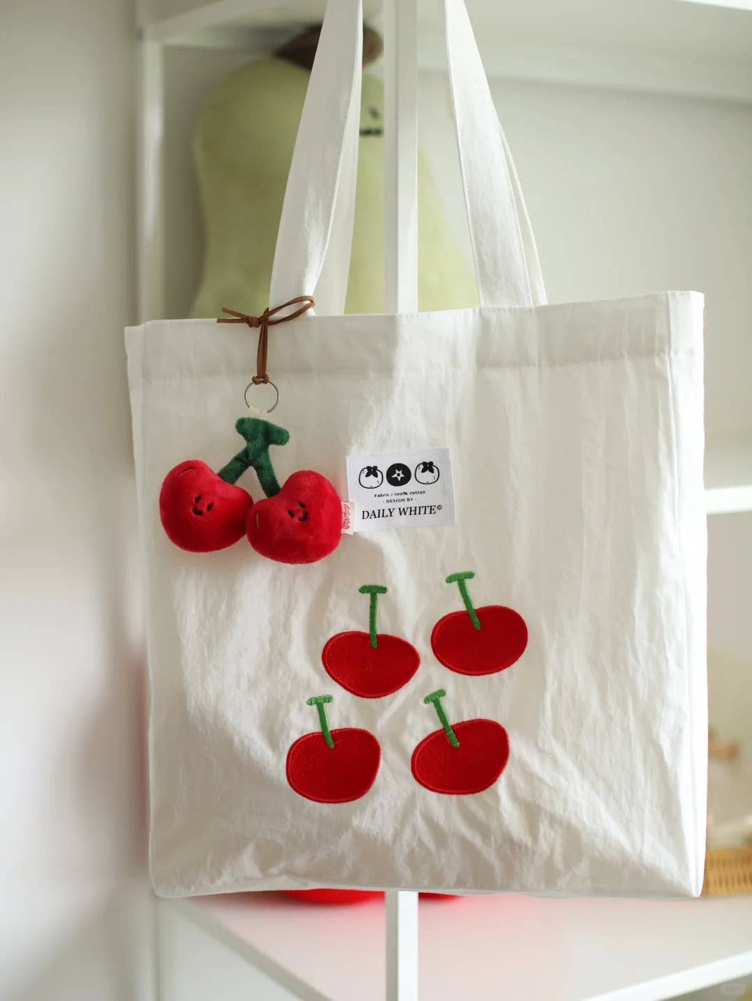 Daily White | Cherry Bag Charm
