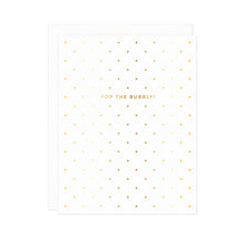 Load image into Gallery viewer, Pop The Bubbly Gold Foil Luxury Greeting Card
