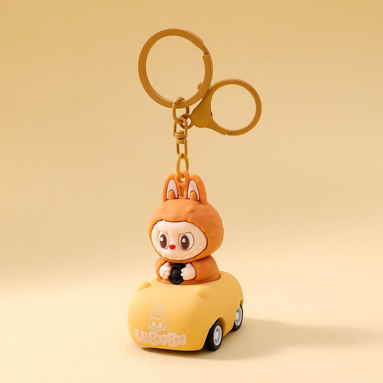 Labubu driving cartoon keychain Labubu pendant gift