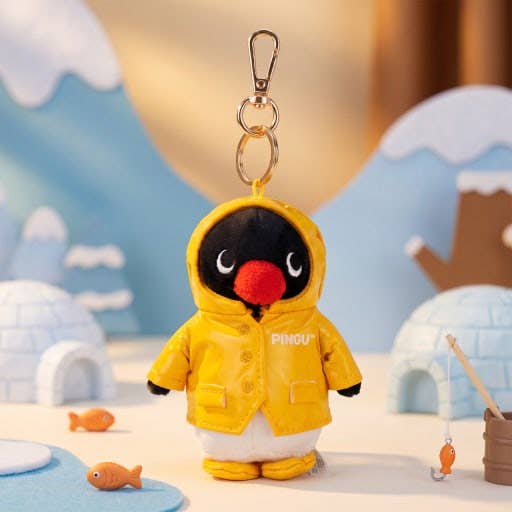 Restock! Pingu Raincoat Plush Keychain new color!