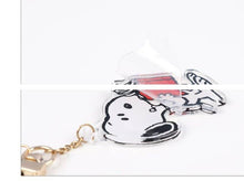 Load image into Gallery viewer, Peanuts Snoopy acrylic charm keychain ring with Mini Memo
