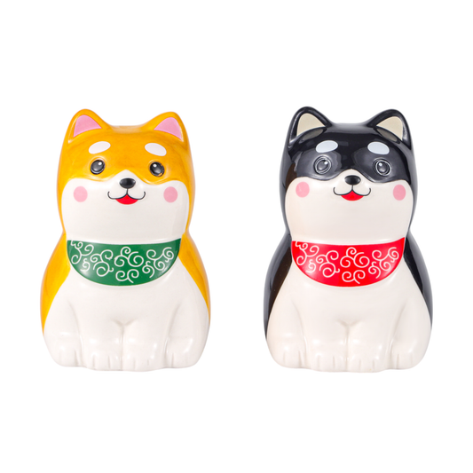 3"H Shiba Inu Salt and Pepper Shaker Set