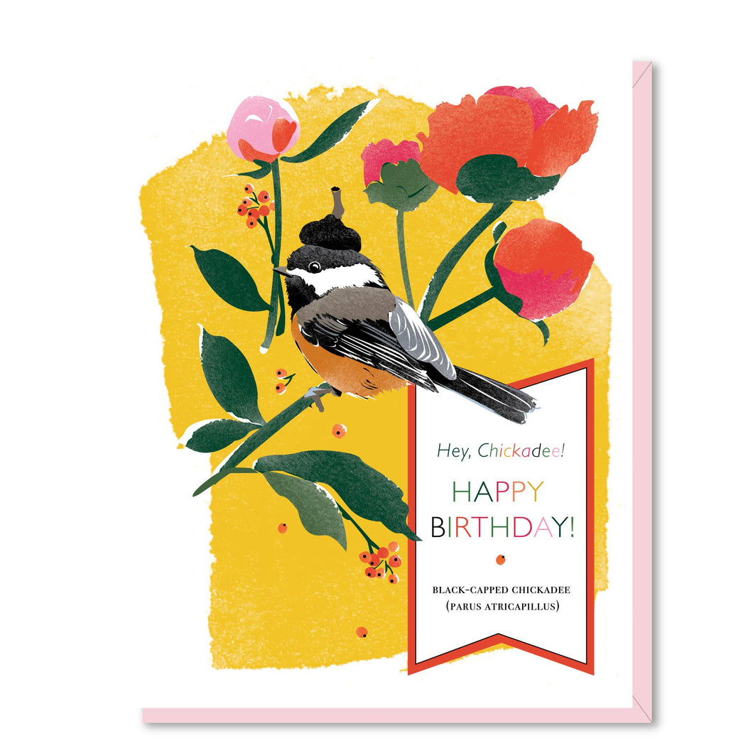 Chickadee Birthday Card