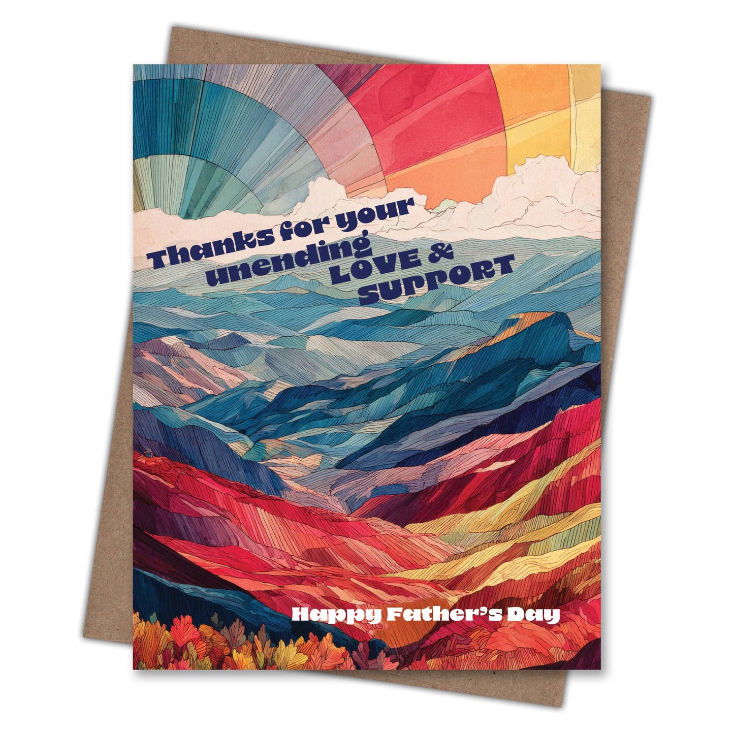 Unending Support - Recycled Father's Day Card