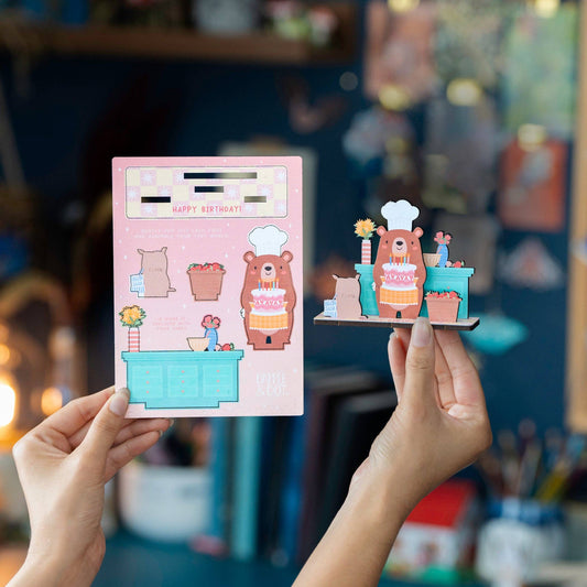 HAPPY BIRTHDAY BEAR POP OUT CARD