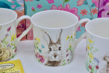 Load image into Gallery viewer, Easter Bunny Spring Flowers Bone China Mug Cup
