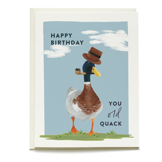 Old Quack Birthday Greeting Card