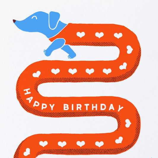 Wiener Dog Birthday Card
