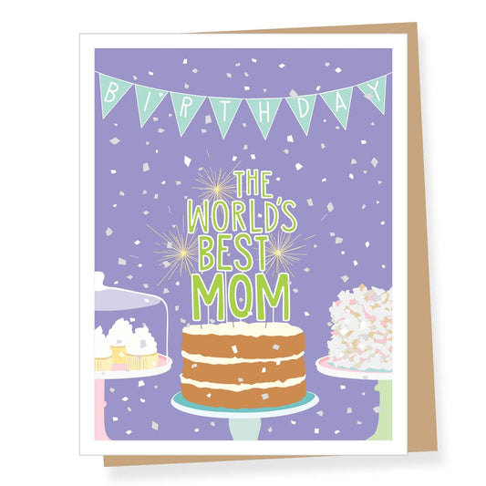 World's Best Mom Birthday Card