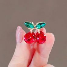 Load image into Gallery viewer, Cherry Rhinestone small Hair Claw
