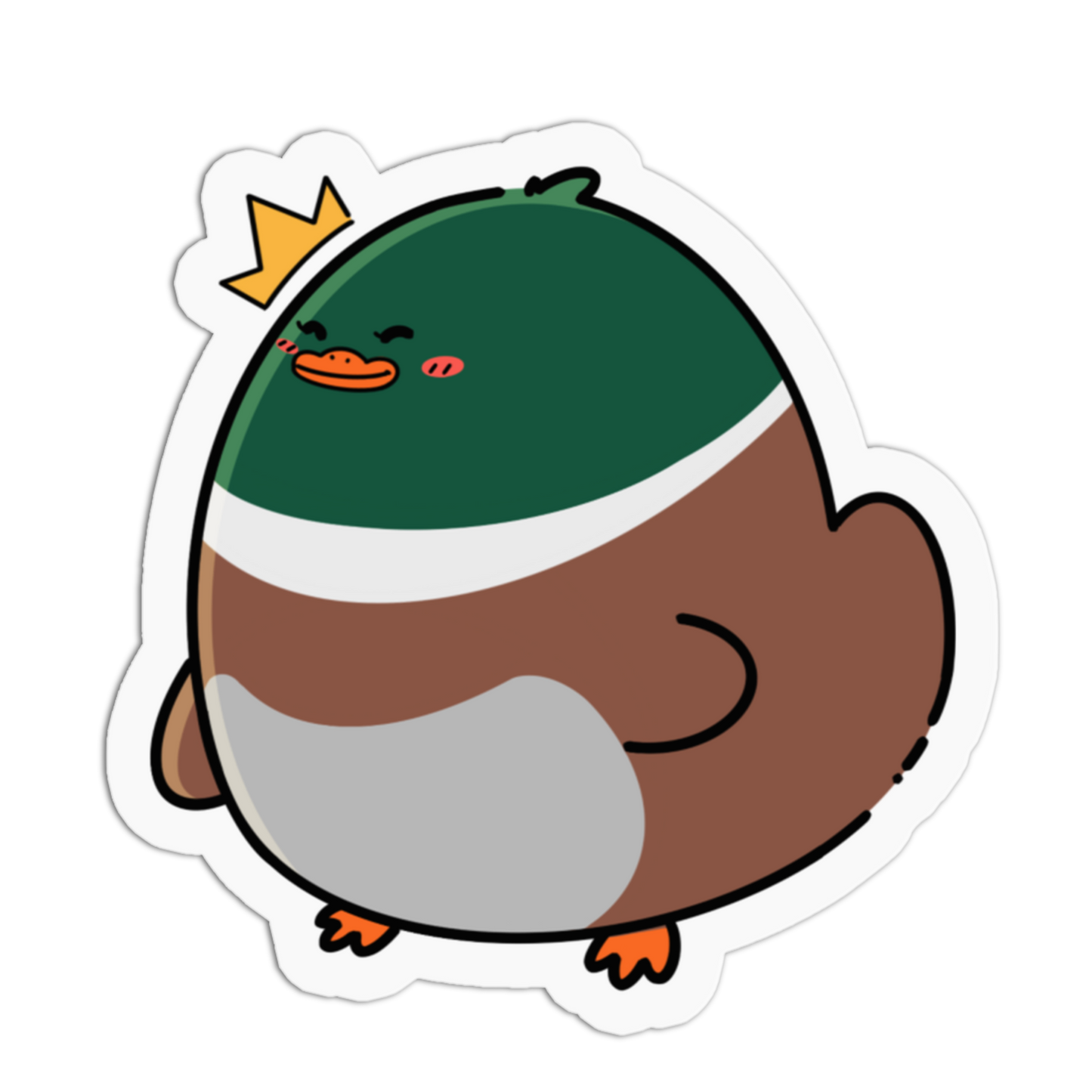 Royal Mallard Duck Bird Textured Stickers