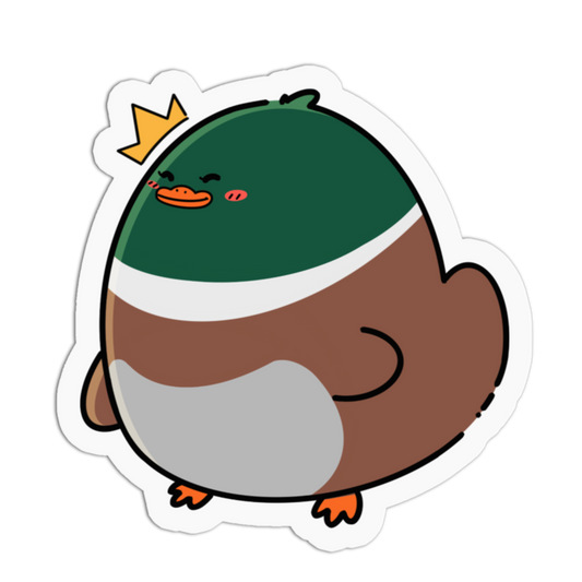 Royal Mallard Duck Bird Textured Stickers