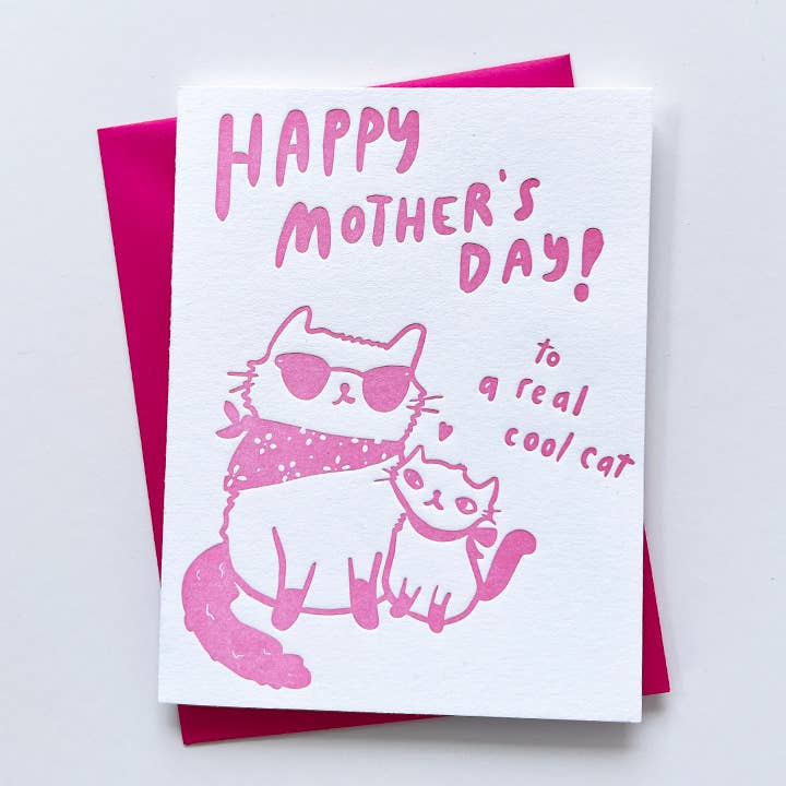 Cool Cat Mothers Day Card