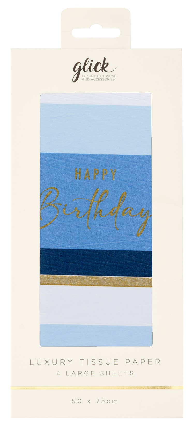 Tissue Patterned Birthday Stripe Blue