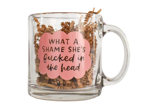 Fucked In The Head Glass Mug | Taylor Swift Mug - Front & Company: Gift Store
