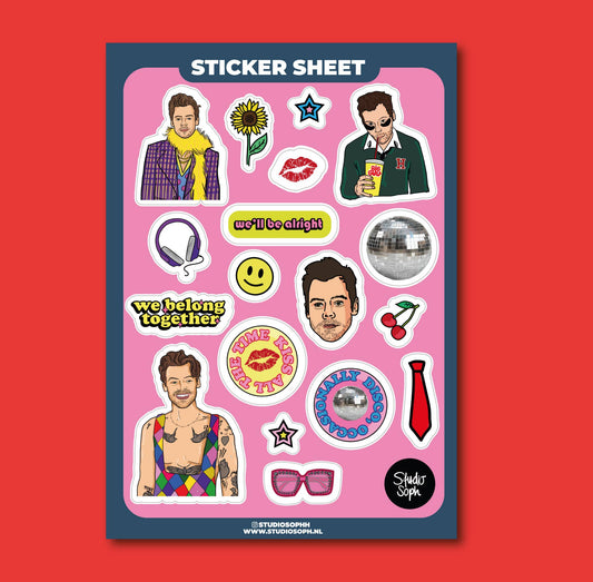 Kiss And Disco A5 Sticker Sheet
