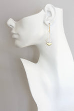 Load image into Gallery viewer, ISLE14 White and brass geometric earrings
