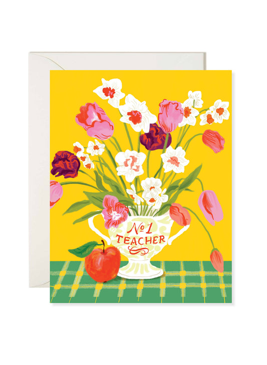 No.1 Teacher Card – Teacher Appreciation Greeting Card