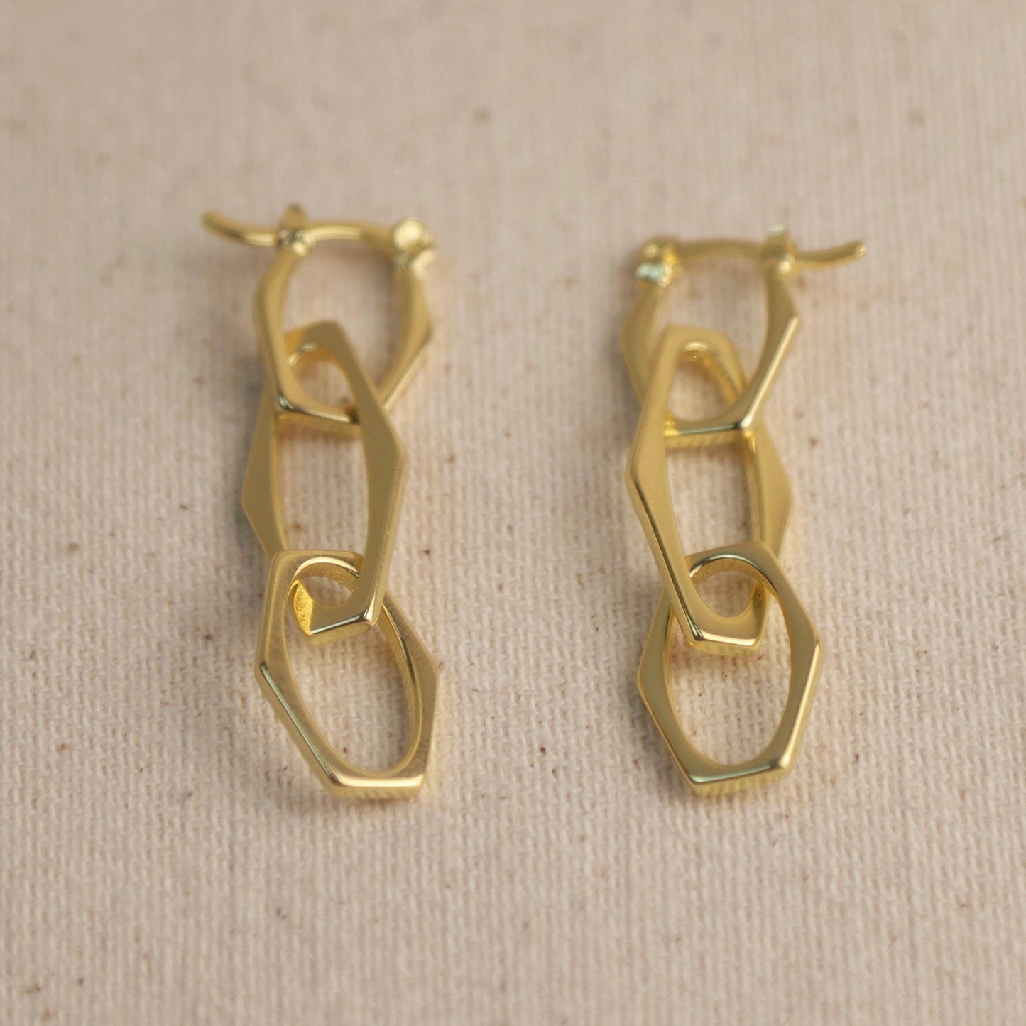 18k Gold Filled Geometric Dangle Earrings