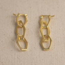 Load image into Gallery viewer, 18k Gold Filled Geometric Dangle Earrings
