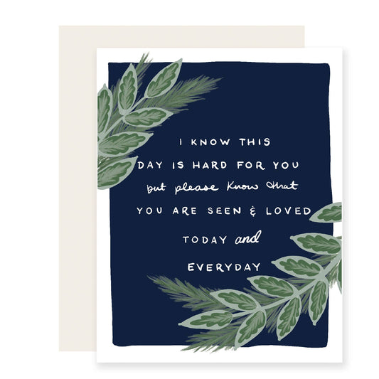 Hard Day Leaves | Sympathy Card