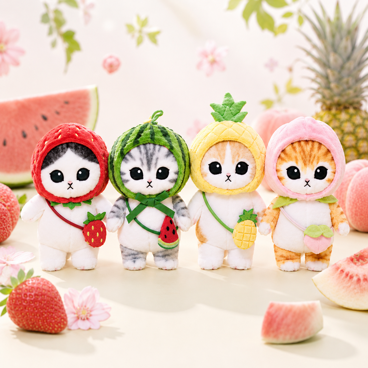 Limited! Mofusand Fruit Costume Plush Keychain
