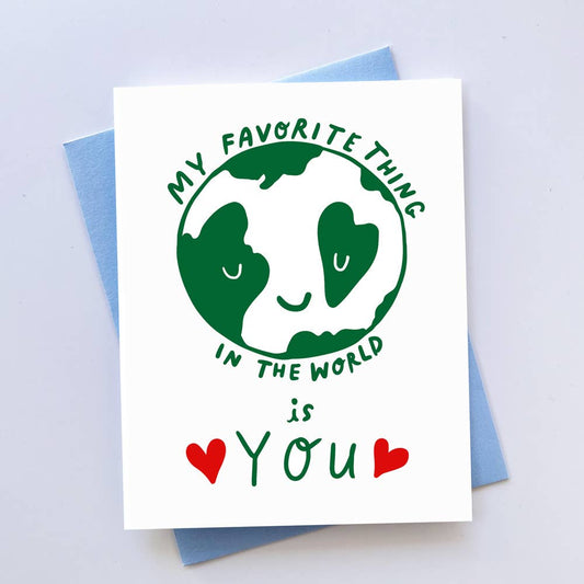The World - letterpress love card