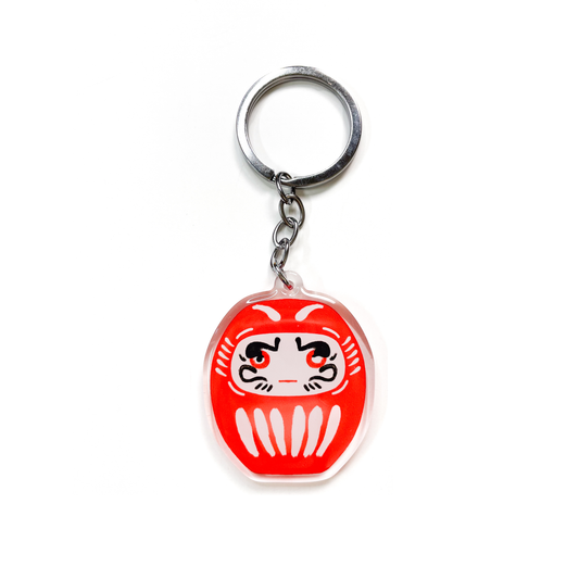 Daruma Keychain, Gift Charm for Motivation and Perseverance
