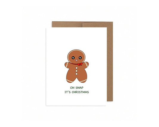 Boxed Set of 5 "Oh Snap It's Christmas" Greeting Cards