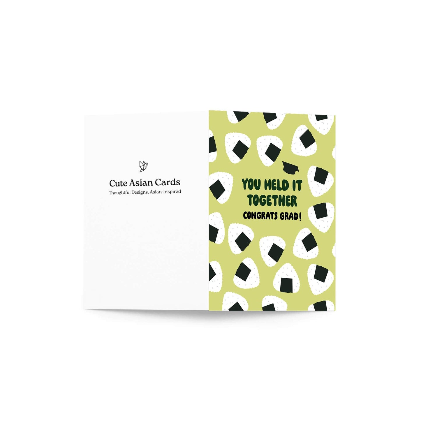 Onigiri Graduation Card | Funny Japanese Rice Ball Food Congrats