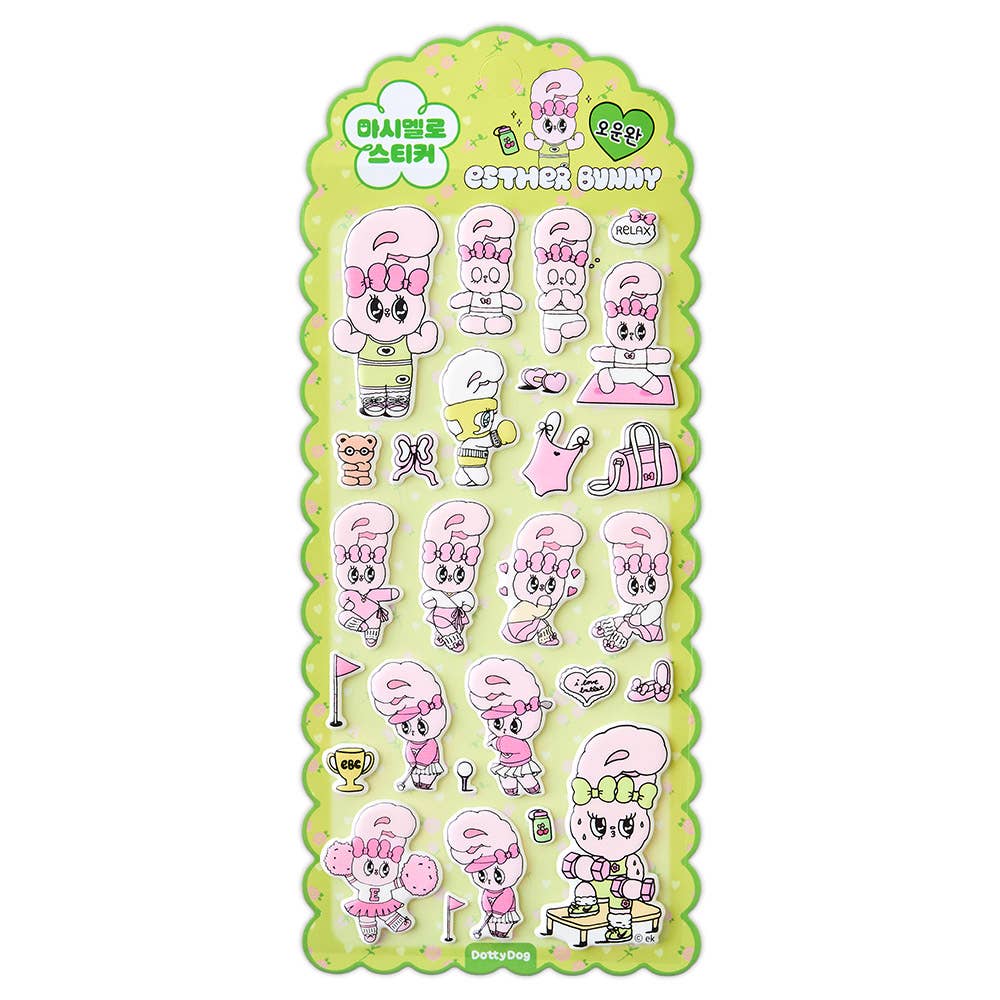 Mofusand Marshmallow Puffy Stickers – Soft 3D Cat Collection