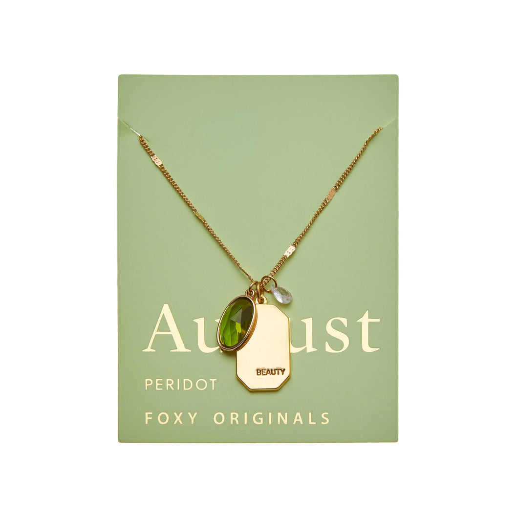 August Birthstone Necklace | Birthday Jewelry