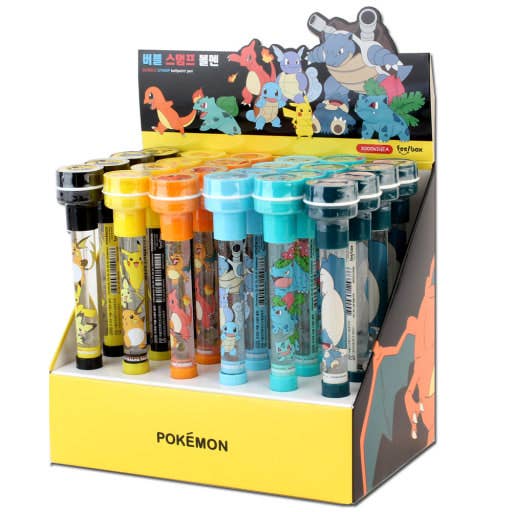 Pokemon Bubble Stamp + Ballpoint Pen + Bubble Wand