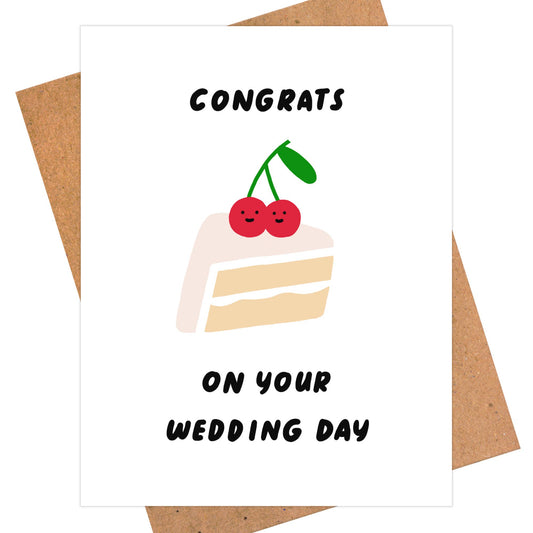 Wedding Card Congrats, Cherry Card