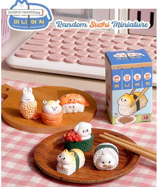 Random Sushi Animal Miniature Figure  Blind Box Toy