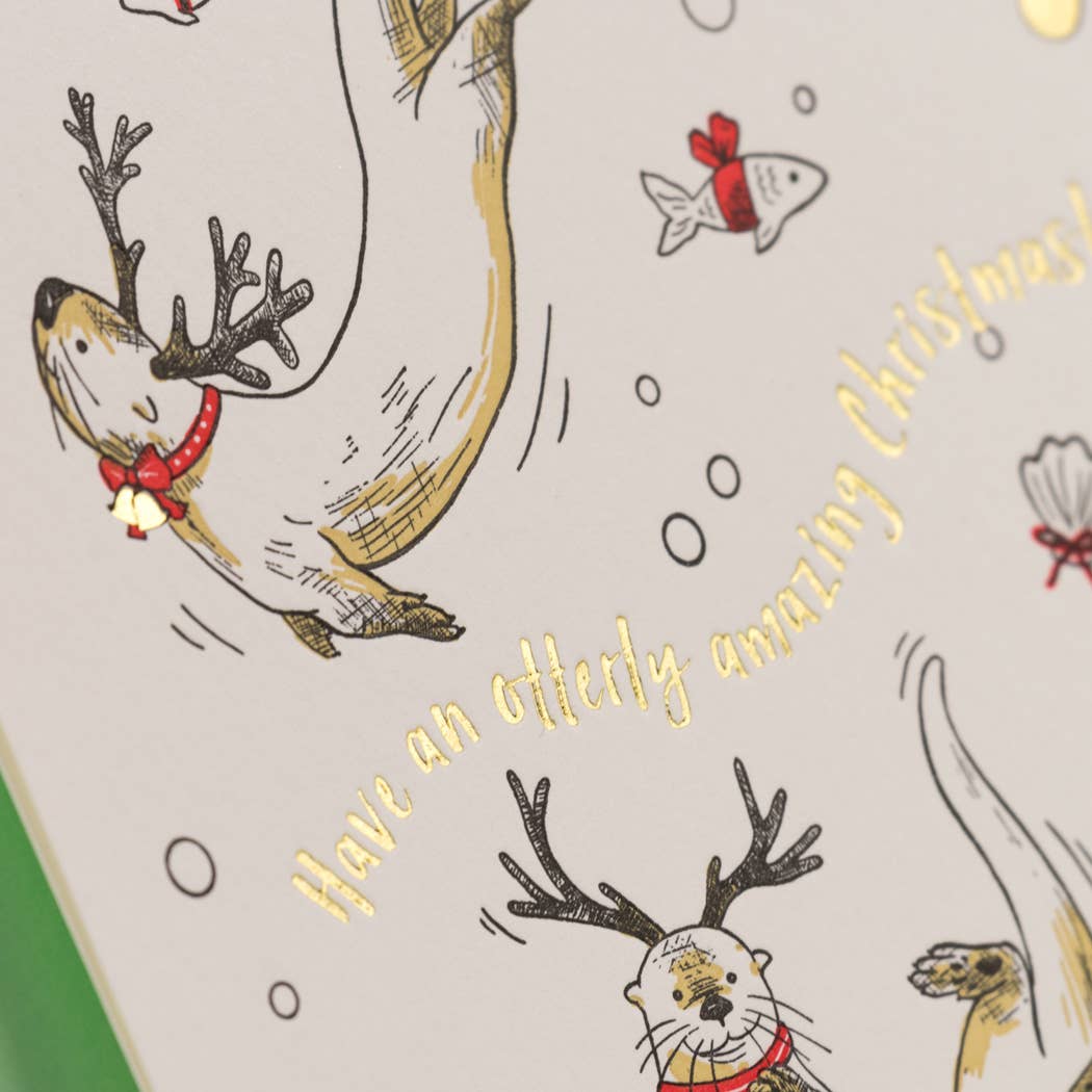 Holiday Otters Card