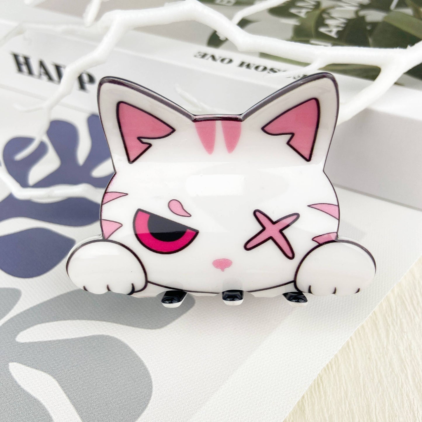 Cute carton cat hair claw clip