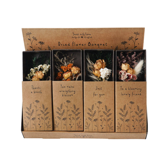 Send With Love 4 Asst. Dried Flower Bouquets In Display
