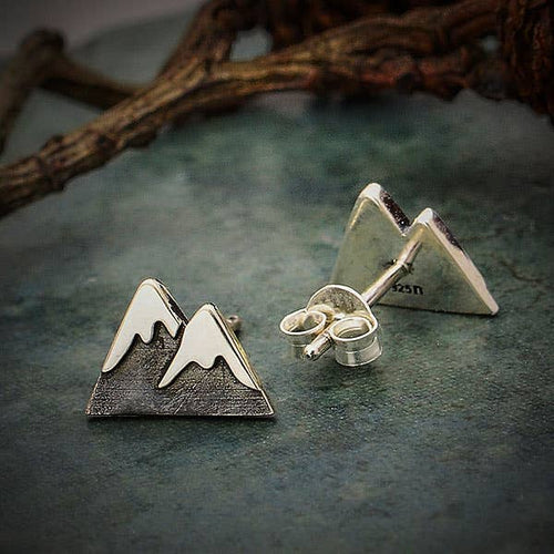 Snow Cap Mountain Post Earrings 7x11mm - Front & Company: Gift Store