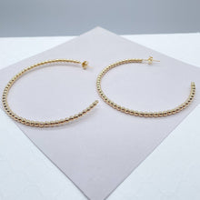 Load image into Gallery viewer, 18k Gold Filled Extra Large Beaded Hoops
