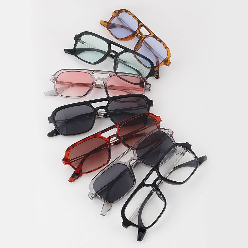 Blocky Aviator Sunglasses