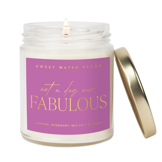 Not A Day Over Fabulous Soy Candle (Gold Foil) - Gifts