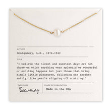 Load image into Gallery viewer, Simple Pleasures Pearl Necklace

