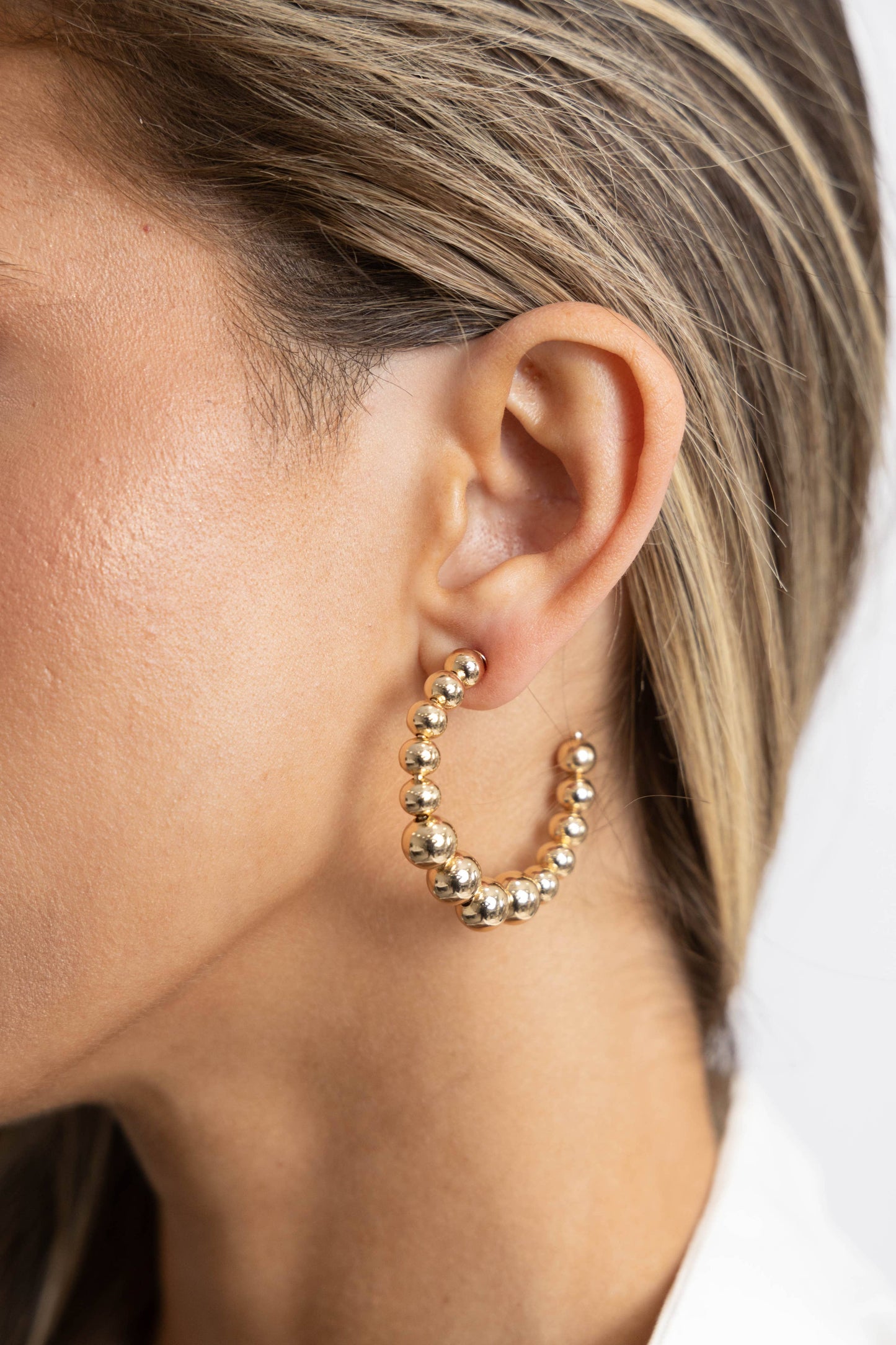 Lia Beaded Hoop
