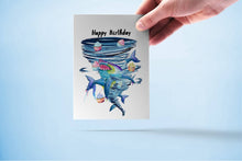 Load image into Gallery viewer, Sharknato Birthday Cake - Funny Birthday Card
