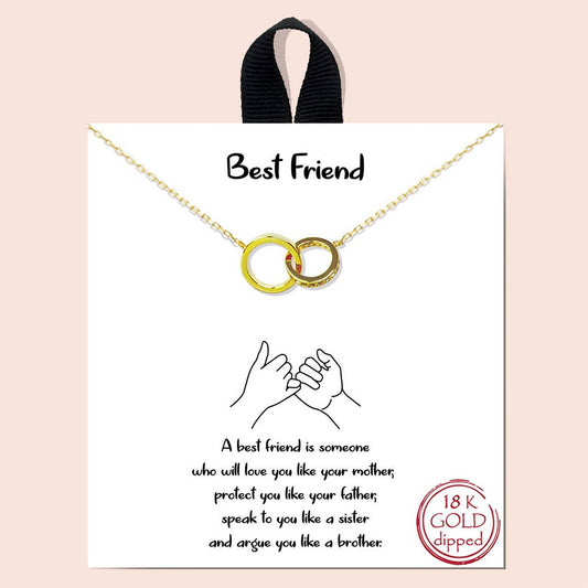 Gold-Dipped Double Loop Necklace